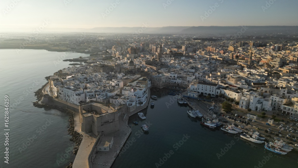 Fototapeta premium Aerial panorama of Monopoli, Italy, Puglia