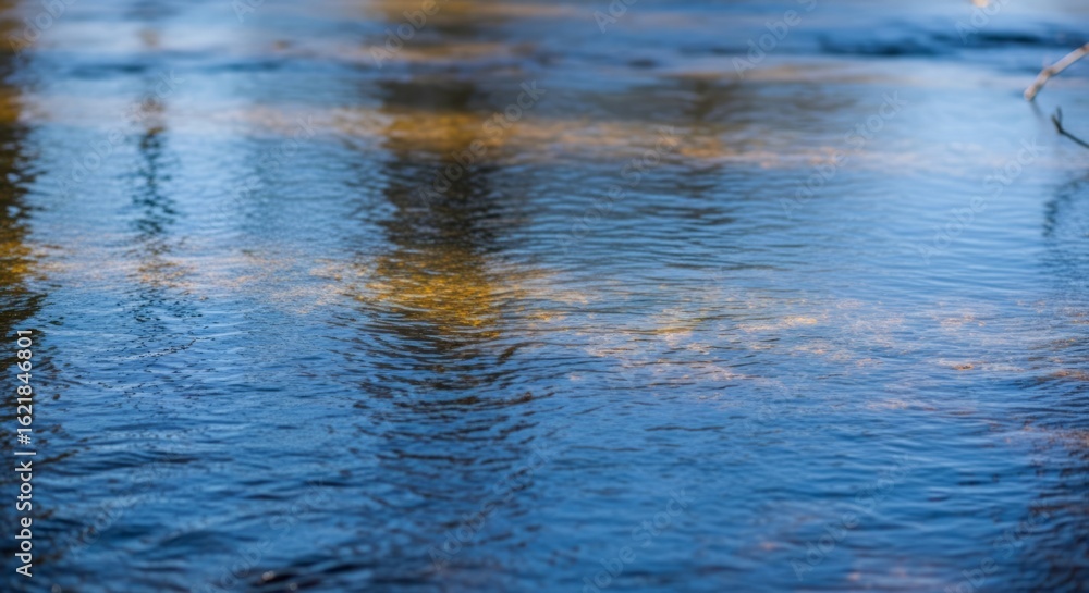 Gentle Ripples on Reflective Blue Water Gentle Ripples on Reflective Blue Water