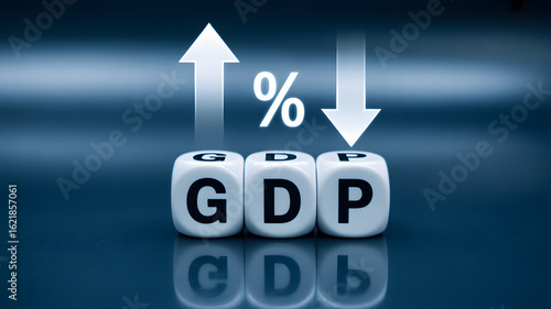 Visualize dynamic GDP growth with this compelling concept, perfect for finance, economics, and investment presentations showcasing market trends and analysis