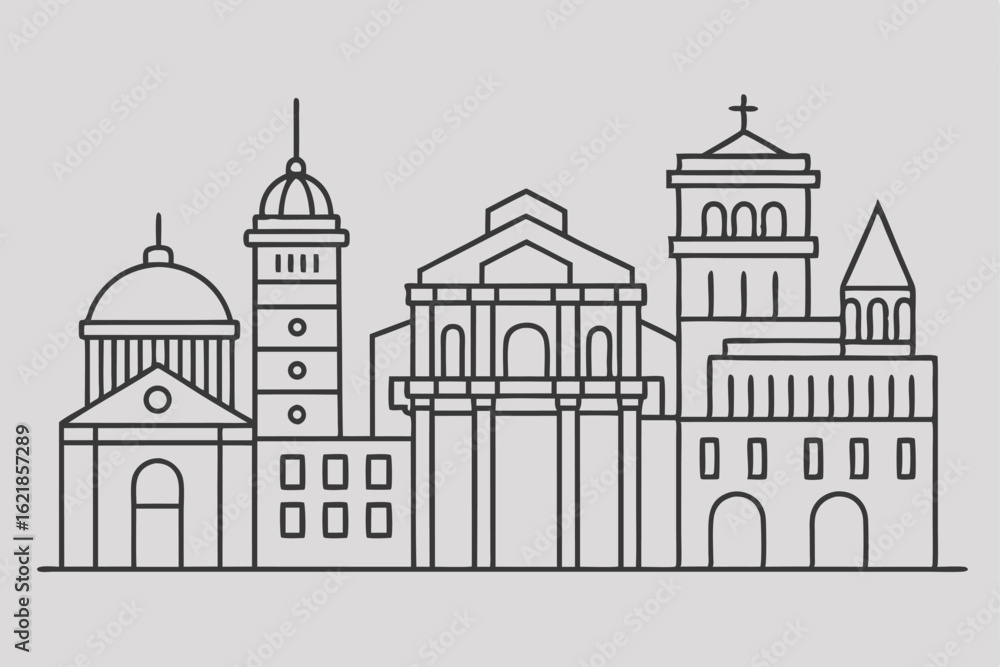 vector illustration of church