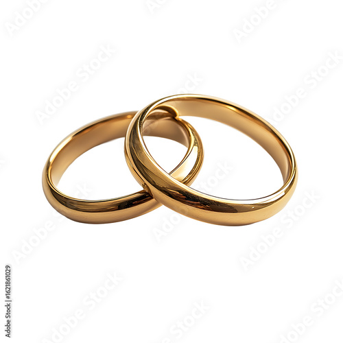 Wallpaper Mural Beautiful wedding rings on a transparent background. Wedding, romantic, popular, festive business card. For designers, marketers. Space for text. AI generated. Torontodigital.ca