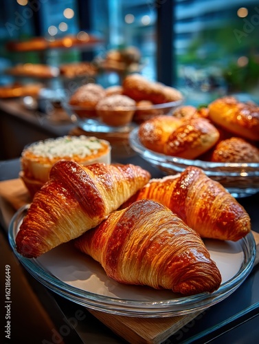 Fresh baked pastries on display