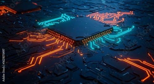 electronic circuit board with processor