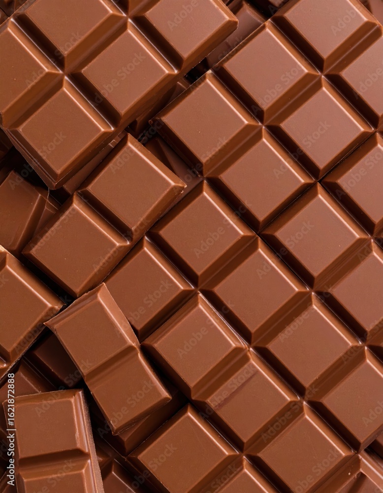 Fototapeta premium Chocolate bars piled high
