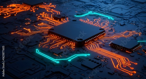 electronic circuit board with processor