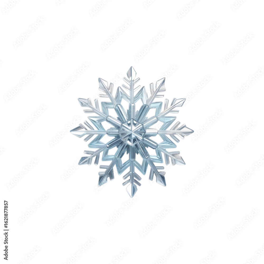 intricate transparent snowflake on white background intricate transparent snowflake on white background