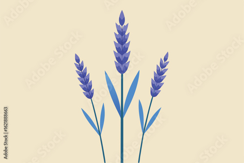 light blue lavender sprigs on creamy pastel backg (1).eps