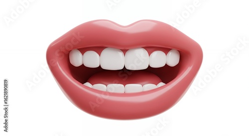 Smiling mouth illustration graphic design