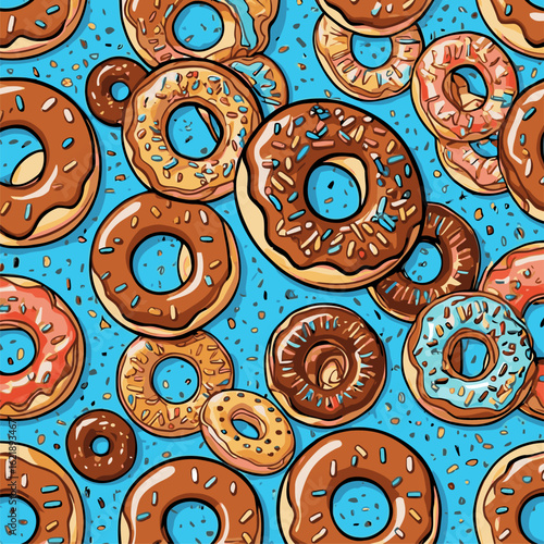 donut pattern vector illustration