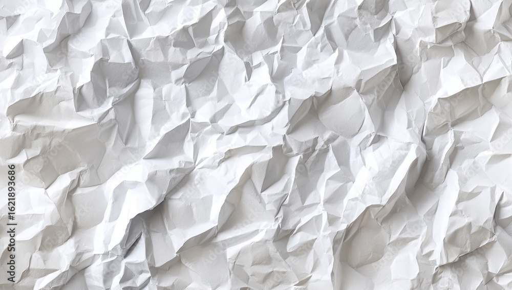 Fototapeta premium Crumpled white paper texture (2)