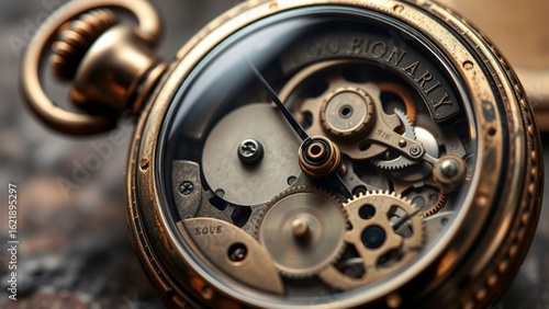 close up of an old classic pocket watch