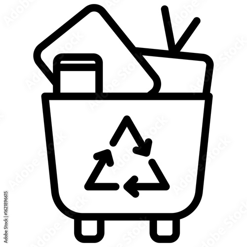  Electronic Waste (E-waste) line icon