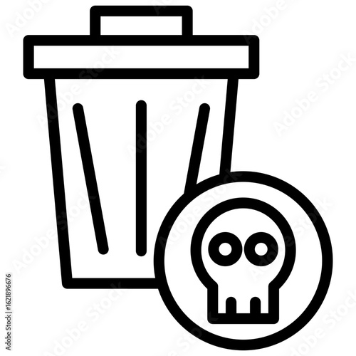 Hazardous Waste line icon