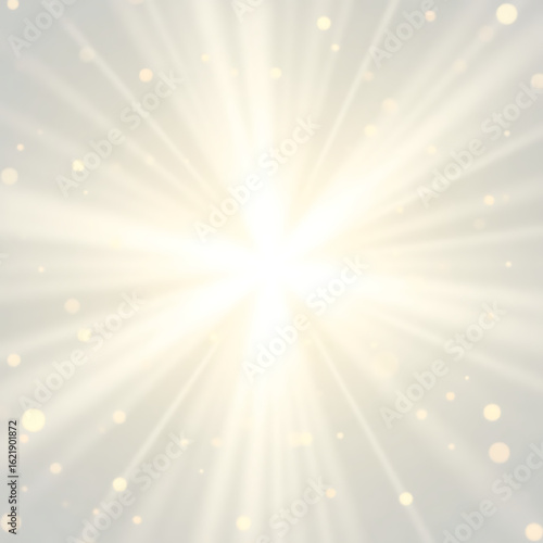 Vibrant orange and yellow sunburst design with glowing light rays on a bright abstract background