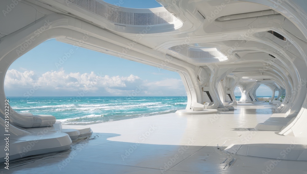 Fototapeta premium Futuristic Coastal View