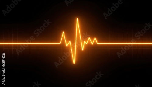 Abstract Orange Sound Wave Graphic
