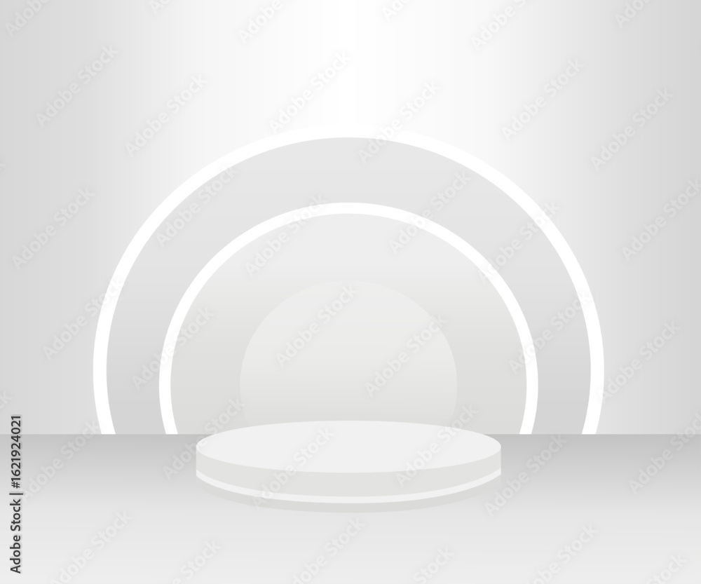 Obraz premium Minimalist podium with geometric background