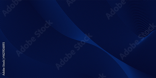 Premium background with diagonal dark blue lines pattern. Vector horizontal template for contemporary formal invitation, prestigious gift certificate, digital luxury business banner, luxury voucher.