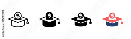 College Savings icon sheet multiple style collection