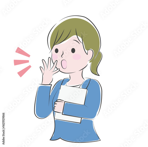 びっくりしているスーツを着た若手社員　女性
