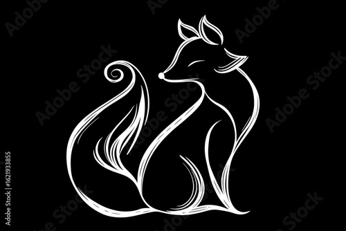 Wallpaper Mural Abstract art of a fox for wall decoration Torontodigital.ca