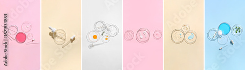 Collage of Petri dishes wit...