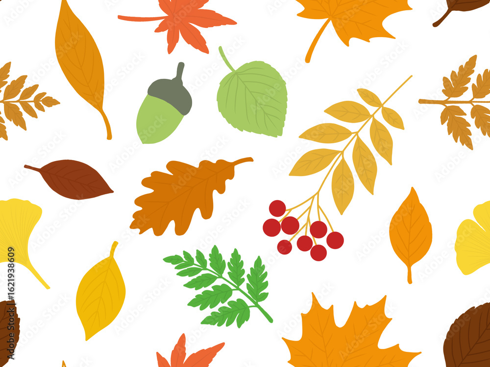 Obraz premium 秋のシームレスパターン H