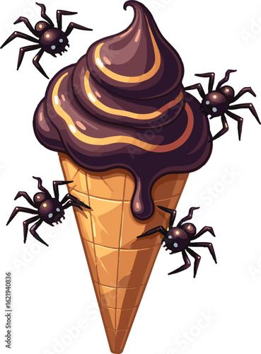 A black spider insect bug animal silhouette collection for Halloween design pattern and illustration