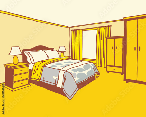 bedroom vector illustration
