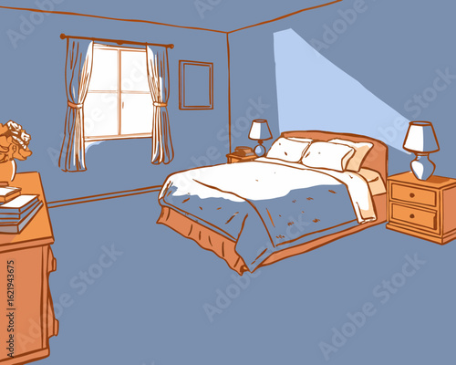bedroom vector illustration