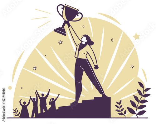 victory vector illustration