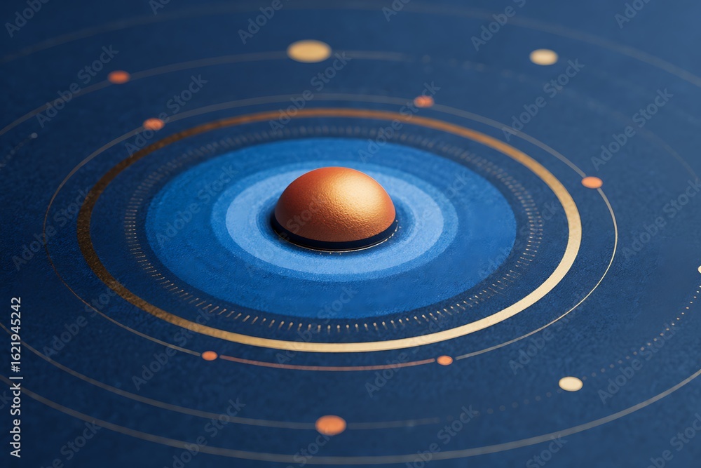 Fototapeta premium Abstract background with planets
