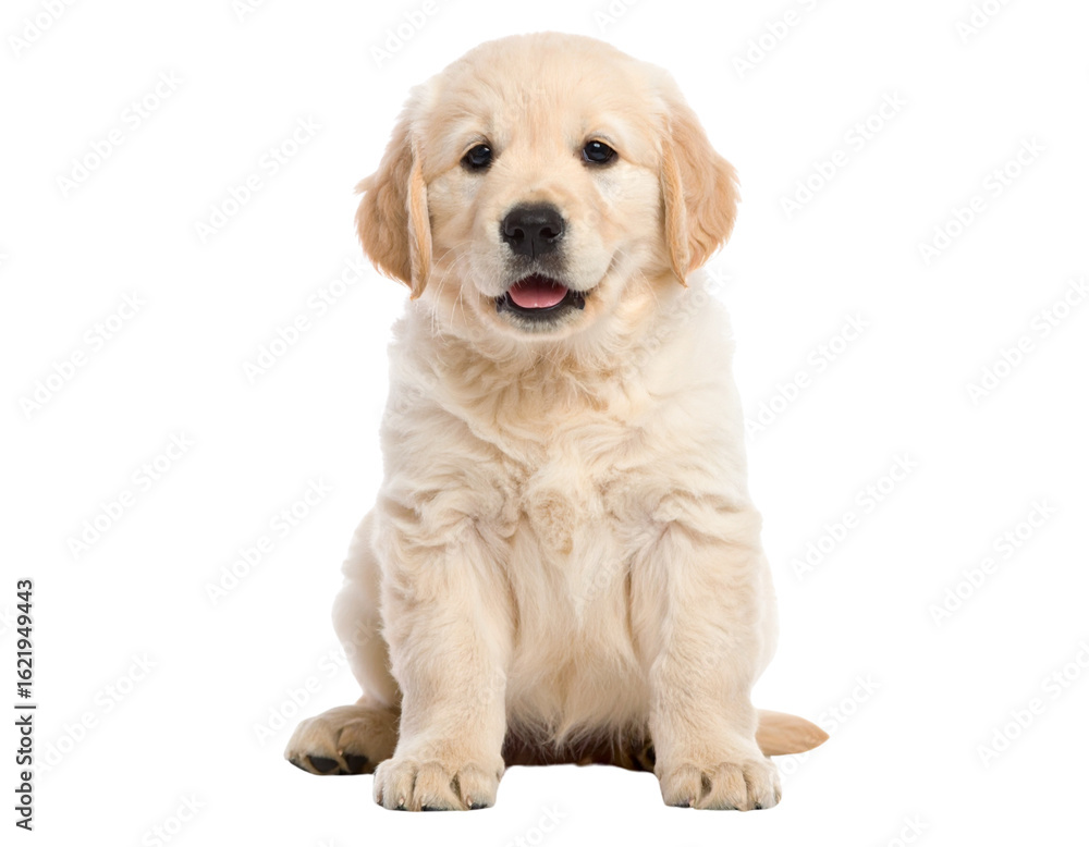 golden retriever puppy on white background golden retriever puppy on white background