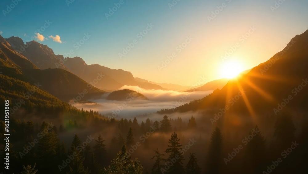 Obraz premium sunrise over the mountains