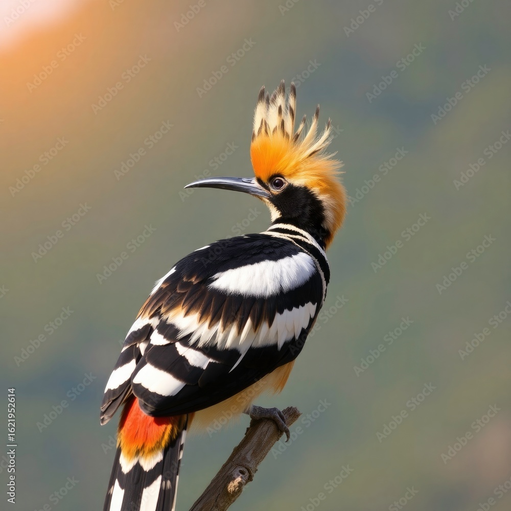 Fototapeta premium hoopoe on a branch 