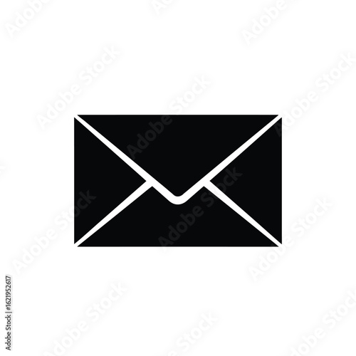 Iconic Black and White Envelope Symbolizing Communication and Correspondence for Digital and Print Media