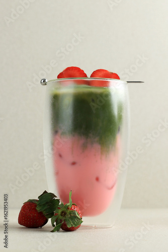 Strawberry Matcha Latte