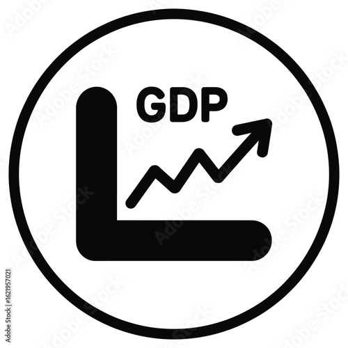 Gross domestic product growth icon
