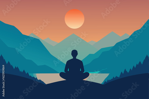 person meditating in peaceful outdoor setting    (1).eps