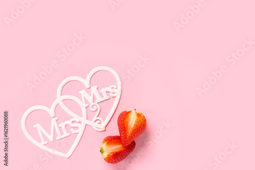 Fresh strawberry and text M...