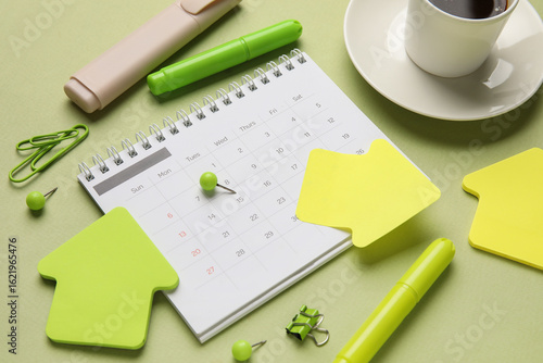 Calendar with office statio...