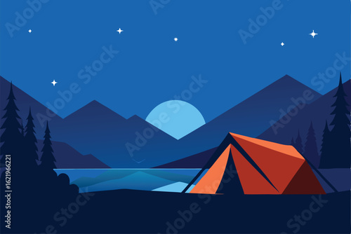 camping in the mountains