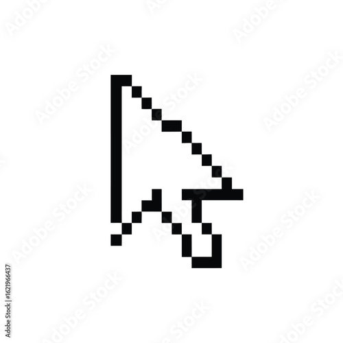 Retro pixelated mouse cursor icon