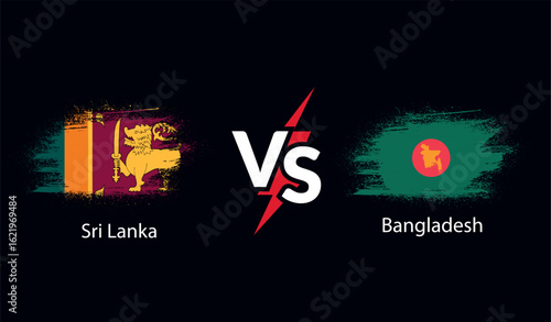 Sri lanka versus bangladesh cricket match graphic