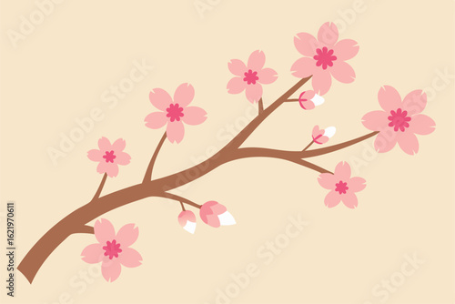 soft pink cherry blossom pattern on pastel beige   (1).eps