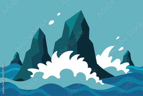 vector illustration of an abstract background with waves