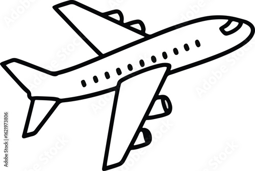 vector illustration of a plane