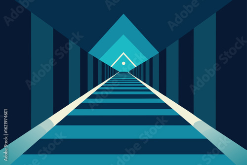 Abstract Triangle Light Hallway