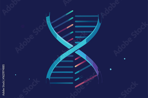 dna double helix glowing with digital data overlay (1).eps