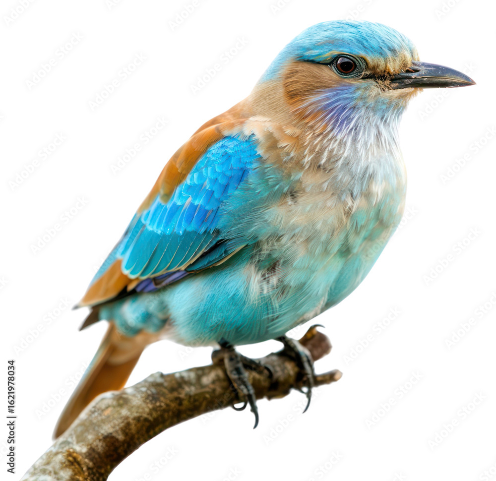 Fototapeta premium PNG Colorful bird perched on branch